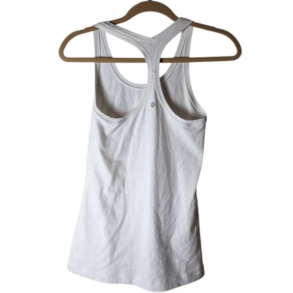 LULULEMON ATHLETICA Cool Racerback Tank 'White' Size 8 - Picture 3 of 3
